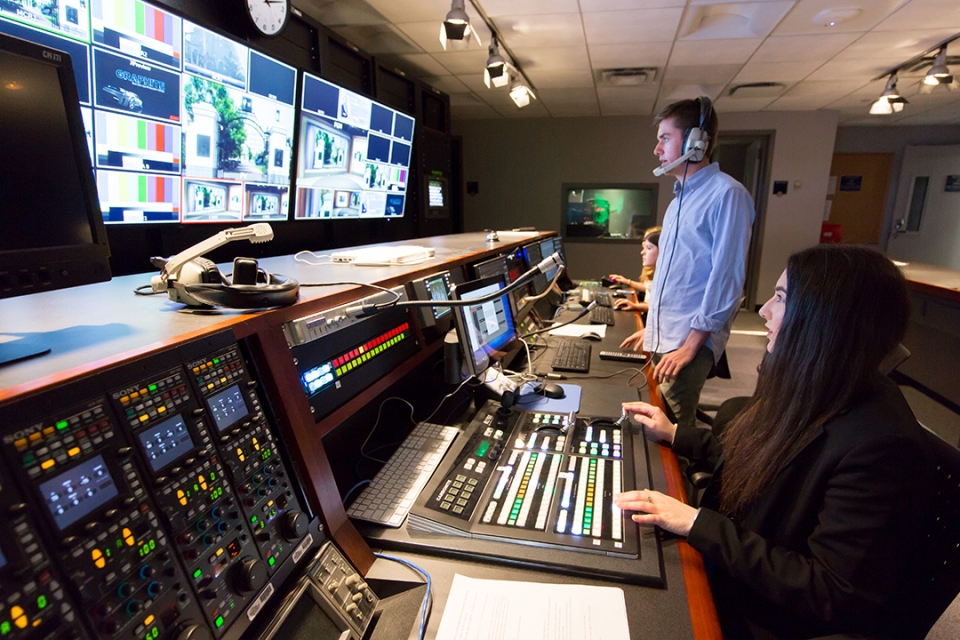 An SMPA studio control room is shown