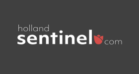 Holland Sentinel logo with a rose